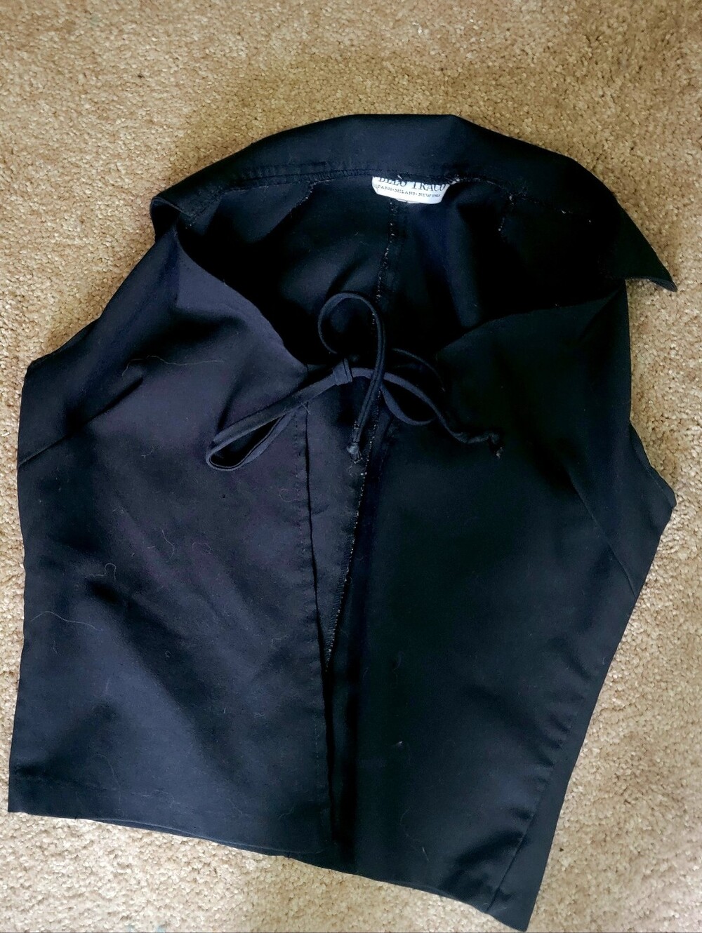 Black Women's Vest with Tie Front Sz Med